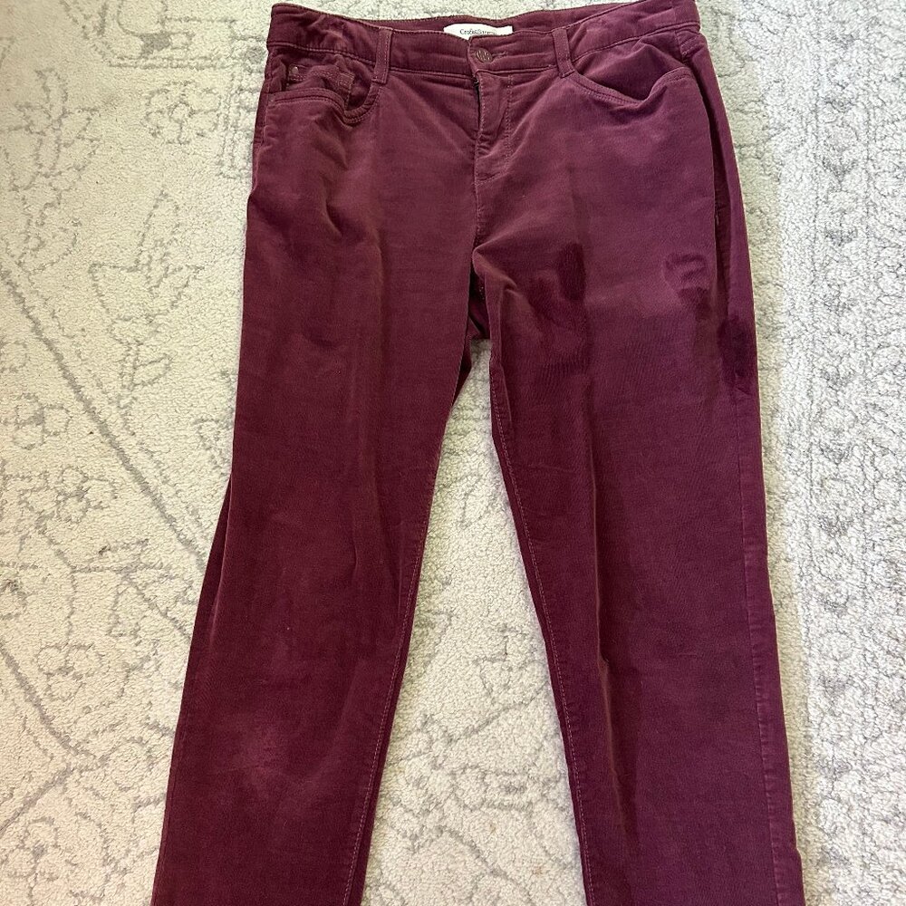 Fine wale stretch corduroy slacks 12 Long..